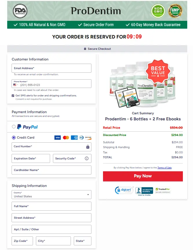 Checkout form